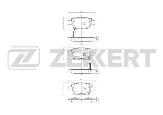 Тормозные колодки zekkert BS-2712