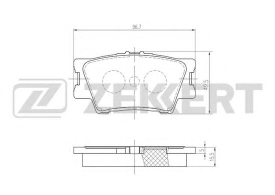 Тормозные колодки zekkert BS-2715