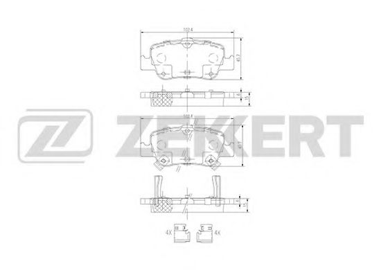 Тормозные колодки zekkert BS-2720