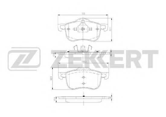 Тормозные колодки zekkert BS-2760