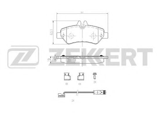 Тормозные колодки zekkert BS-2791