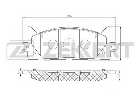 Тормозные колодки zekkert BS-2804