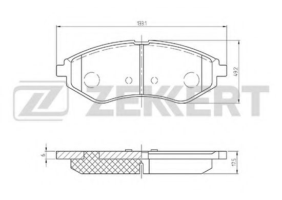 Тормозные колодки zekkert BS-2812
