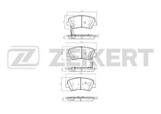 Тормозные колодки zekkert BS-2817