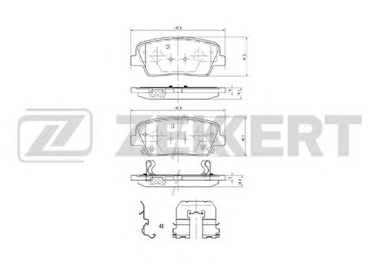 Тормозные колодки zekkert BS-2818