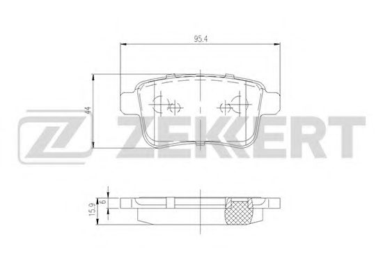 Тормозные колодки zekkert BS-2819