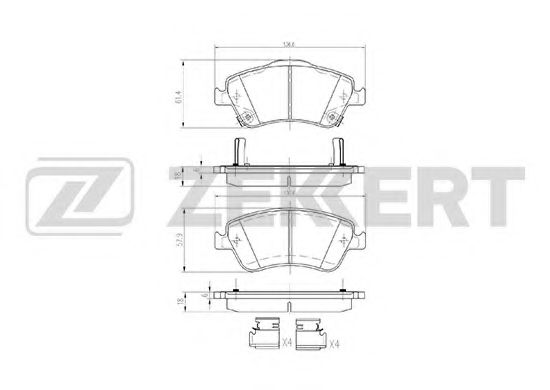 Тормозные колодки zekkert BS-2820