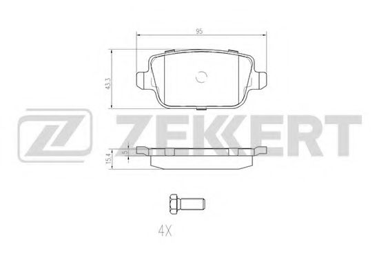 Тормозные колодки zekkert BS-2821
