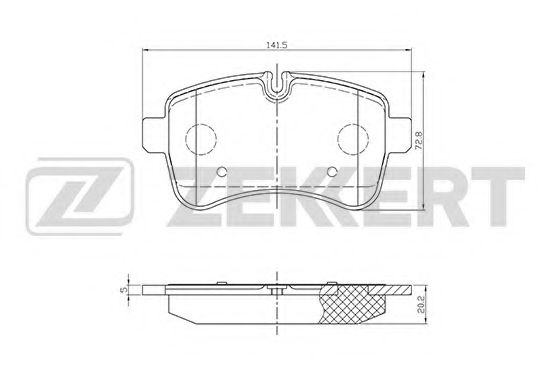 Тормозные колодки zekkert BS-2822