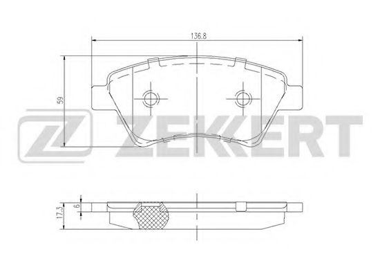 Тормозные колодки zekkert BS-2826