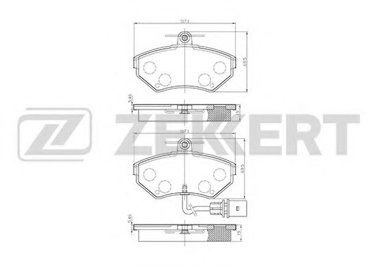 Тормозные колодки zekkert BS-2827