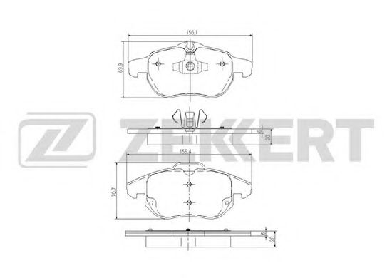 Тормозные колодки zekkert BS-2829
