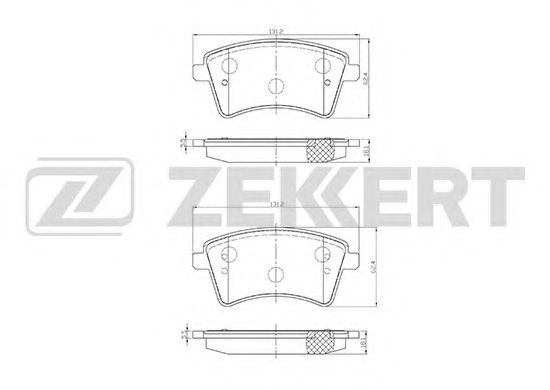 Тормозные колодки zekkert BS-2830