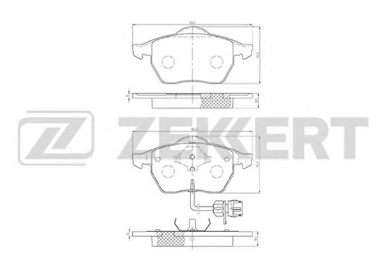 Тормозные колодки zekkert BS-2831