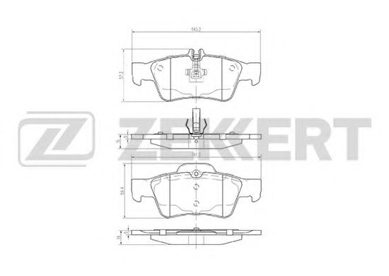 Тормозные колодки zekkert BS-2832