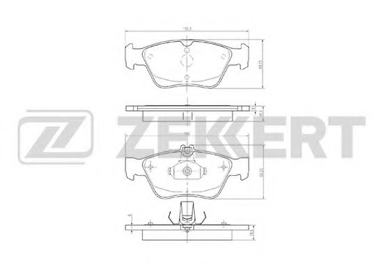 Тормозные колодки zekkert BS-2833