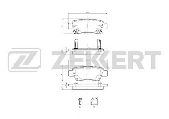 Тормозные колодки zekkert BS-2836