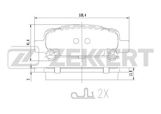 Тормозные колодки zekkert BS-2837