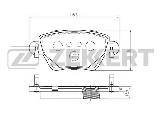 Тормозные колодки zekkert BS-2838