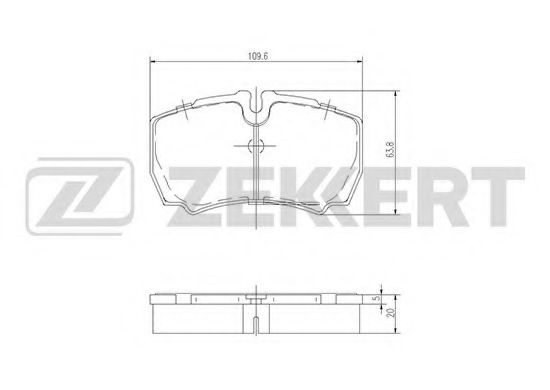 Тормозные колодки zekkert BS-2842