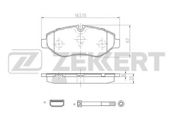 Тормозные колодки zekkert BS-2844