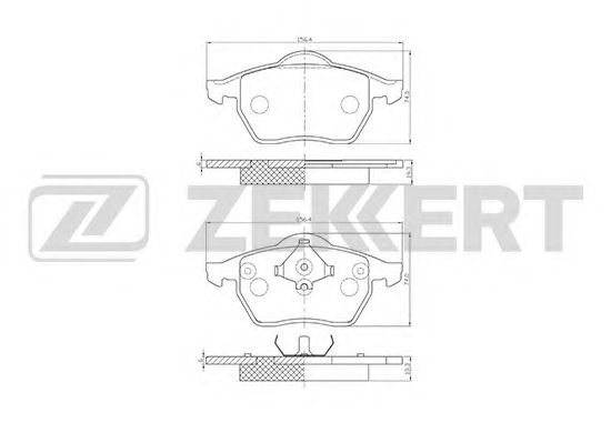 Тормозные колодки zekkert BS-2847