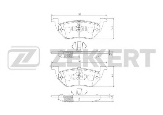 Тормозные колодки zekkert BS-2848