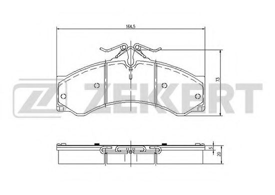 Тормозные колодки zekkert BS-2851