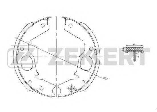Тормозные колодки барабанные zekkert BK-4002
