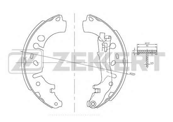 Тормозные колодки барабанные zekkert BK-4031