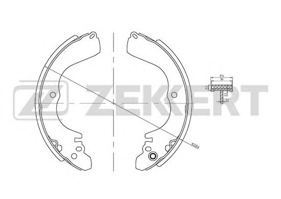 Тормозные колодки барабанные zekkert BK-4032