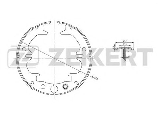 Тормозные колодки барабанные zekkert BK-4044