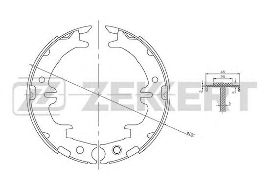 Тормозные колодки барабанные zekkert BK-4046
