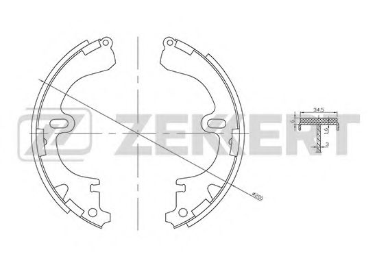 Тормозные колодки барабанные zekkert BK-4457