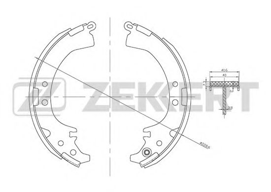 Тормозные колодки барабанные zekkert BK-4463