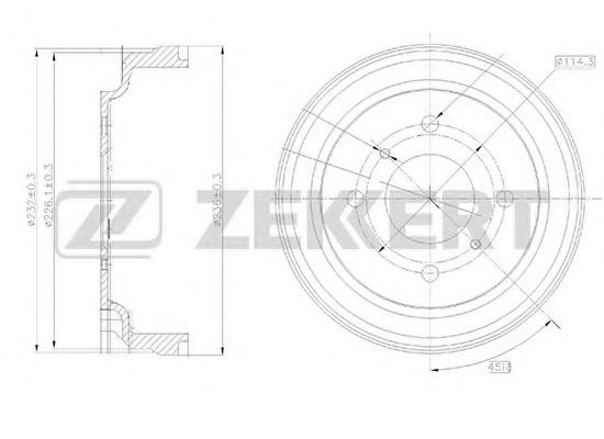 Тормозной барабан zekkert BS-5027