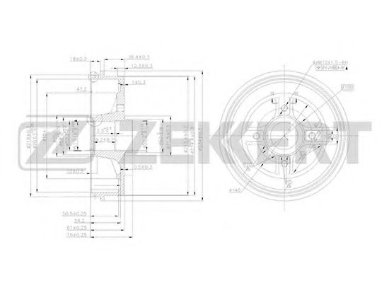 Тормозной барабан zekkert BS-5090