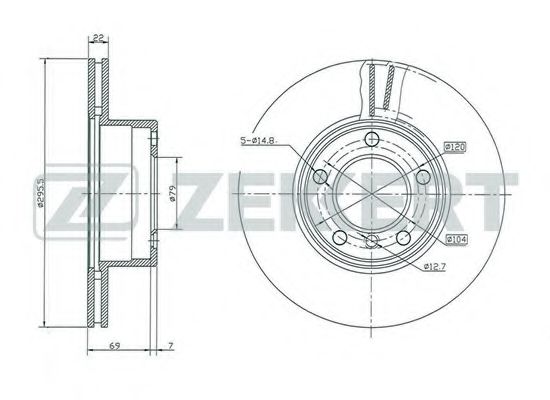Тормозной диск zekkert BS-5209