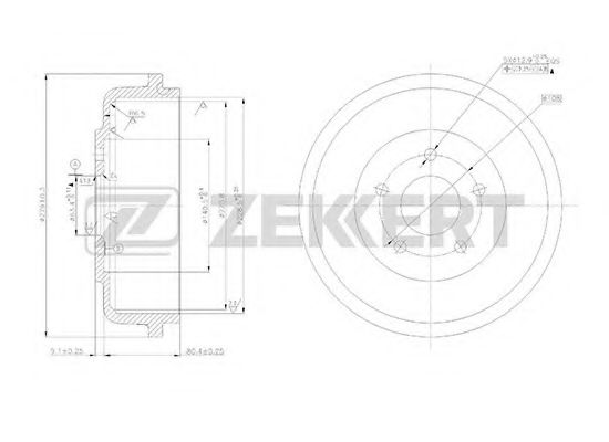 Тормозной барабан zekkert BS-5233
