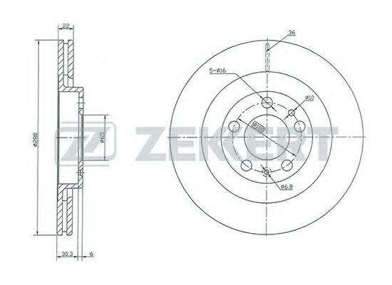 Тормозной диск zekkert BS-5251