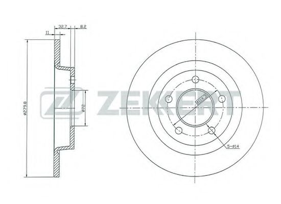 Тормозной диск zekkert BS-5254