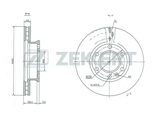 Тормозной диск zekkert BS-5256