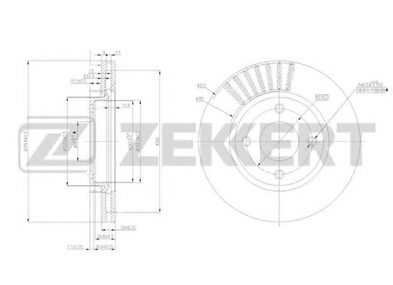 Тормозной диск zekkert BS-5259