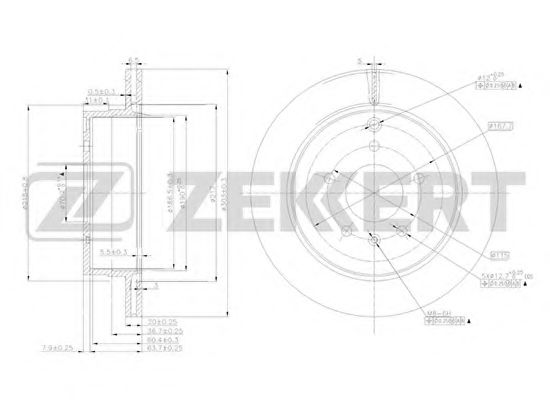 Тормозной диск zekkert BS-5269