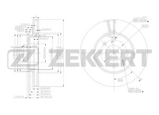 Тормозной диск zekkert BS-5276
