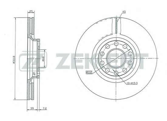 Тормозной диск zekkert BS-5279