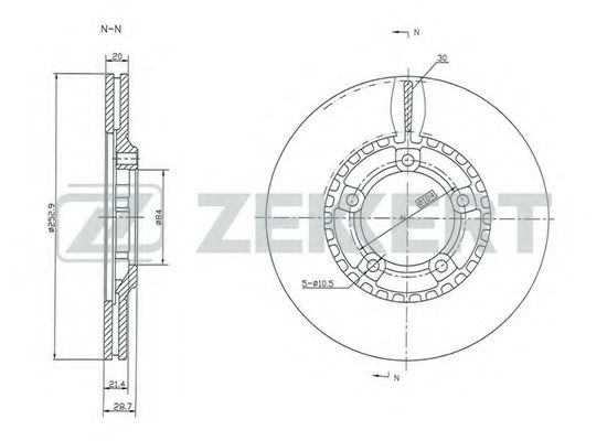 Тормозной диск zekkert BS-5282