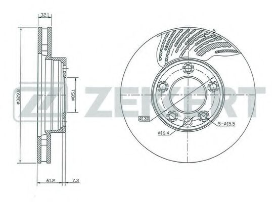 Тормозной диск zekkert BS-5285