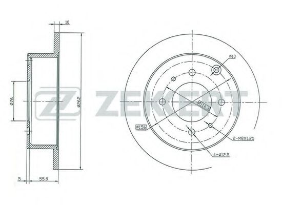 Тормозной диск zekkert BS-5297