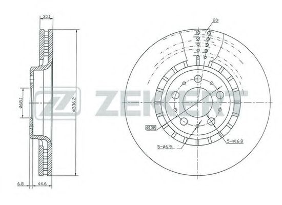 Тормозной диск zekkert BS-5302
